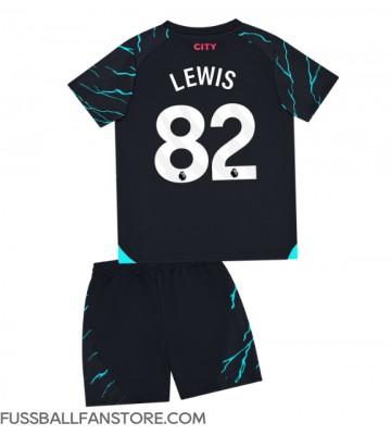 Manchester City Rico Lewis #82 Replik 3rd trikot Kinder 2023-24 Kurzarm (+ Kurze Hosen)